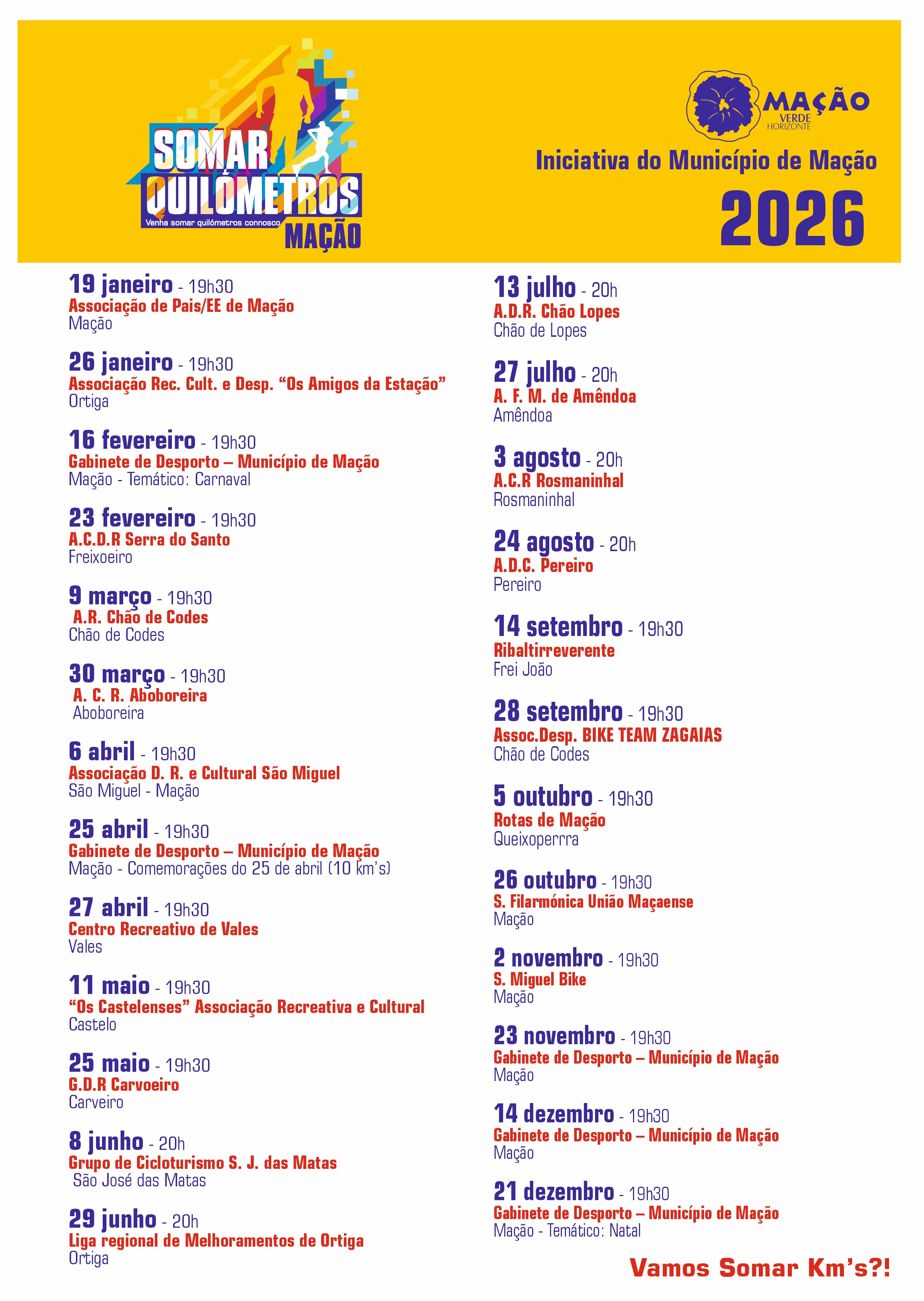 VAMOS SOMAR KM'S EM 2026!