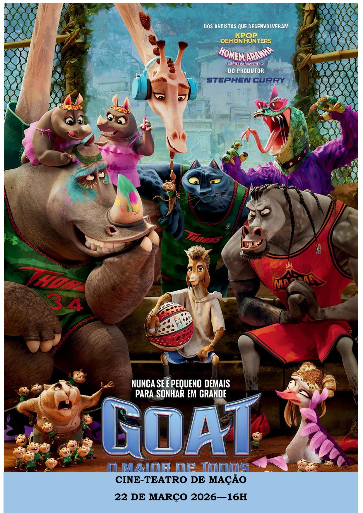 CINEMA INFANTIL - GOAT: O MAIOR DE TODOS I M6