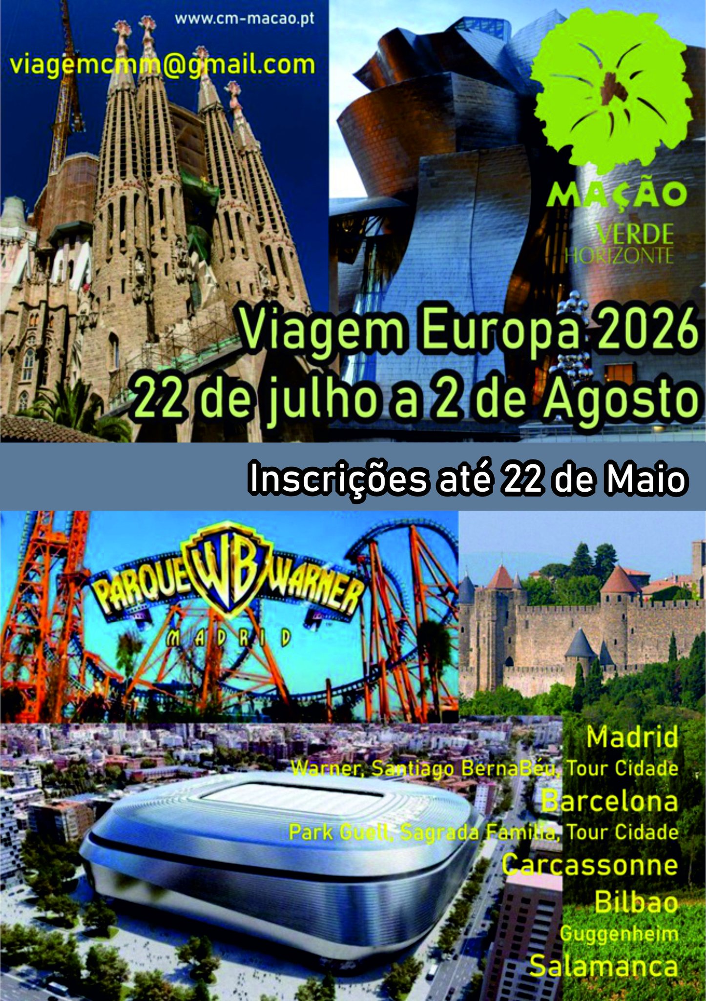 Viagem Europa 2026