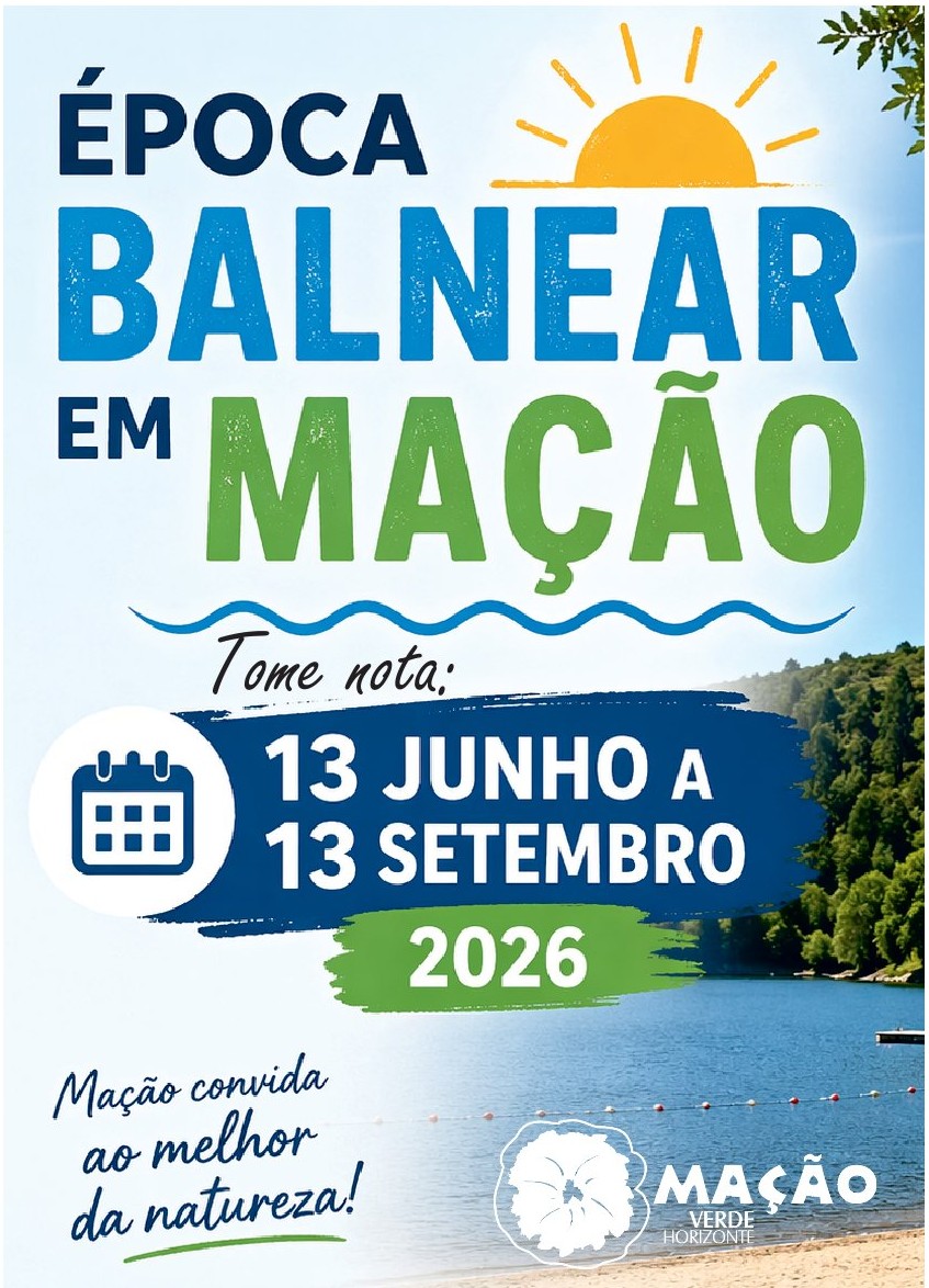 ÉPOCA BALNEAR NO CONCELHO DE MAÇÃO - 2026