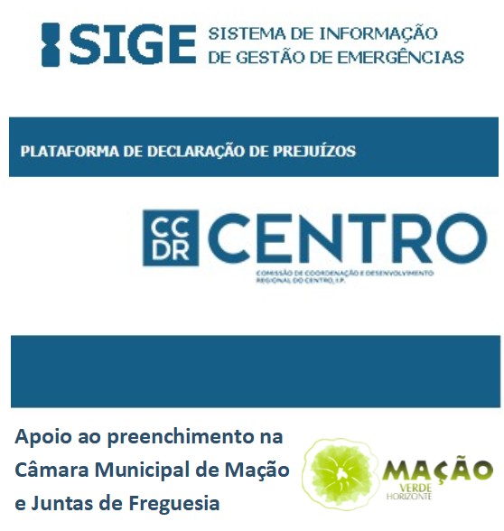 CANDIDATURAS PARA REPORTE DE PREJUÍZOS E APOIOS ATÉ 10 MIL EUROS