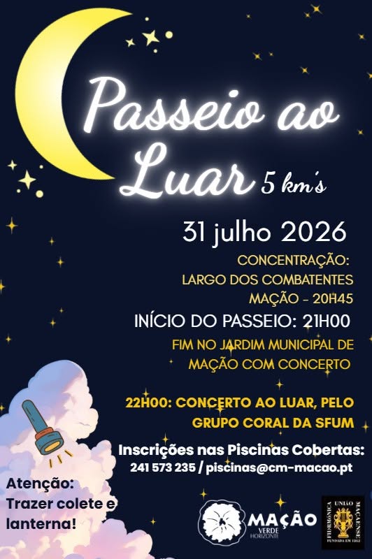 PASSEIO E CONCERTO AO LUAR 2026