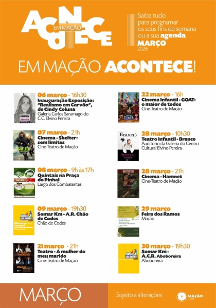 ACONTECE... EM MARÇO