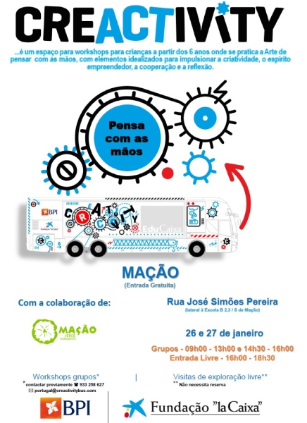 MAÇÃO RECEBE O AUTOCARRO QUE PROMOVE A CRIATIVIDADE